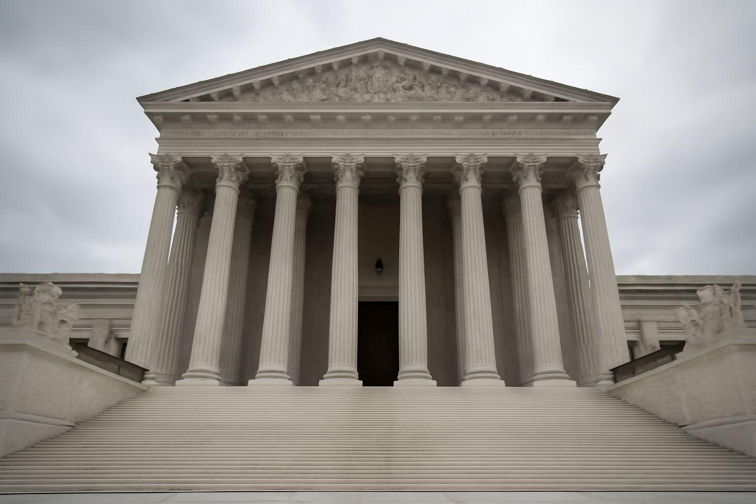 Exterior of the U.S. Supreme Court building steps and columns under daylight
